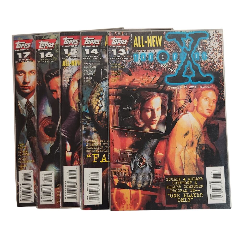 Topps Comics All New The X Files #13-#17 Lot Of 5 VG+ 1996